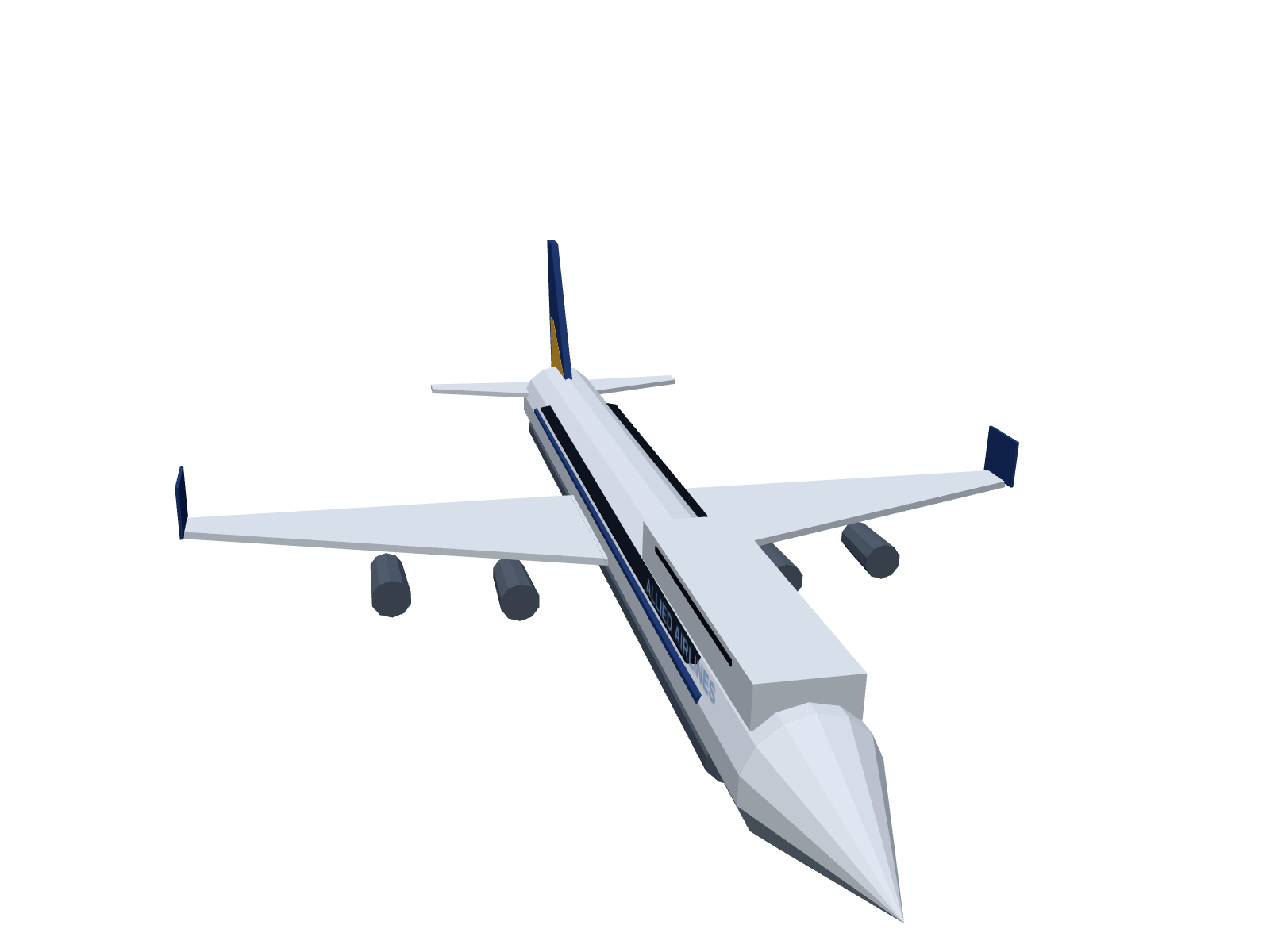 ALLIED AIRLINES 747-400 printable model — view 1 of 6
